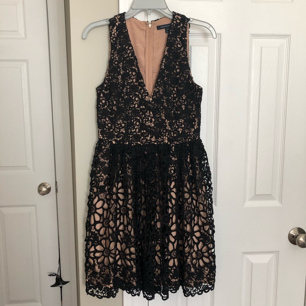 French Connection Lace V-neck Dress, size 4